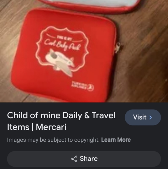 Turkish Airlines High Five! Cosmetic Blue/Red Kids Pouch - Picture 4 of 5